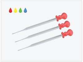 pipettes design, drop pipette vector