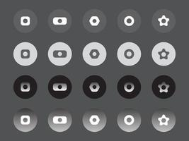 Geometric icon set, circle icon, Star icon, square icon vector