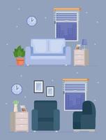livingroom home scenes vector