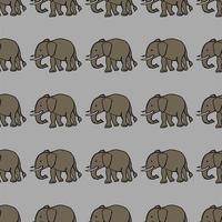 World Elephant Day. Seamless pattern with elephants vector