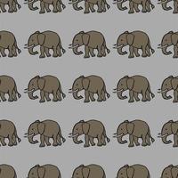 World Elephant Day. Seamless pattern with elephants vector