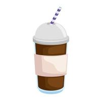 iced coffee mug icon vector