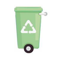 recycle trash icon vector