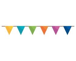 colored garlands or bunting vector