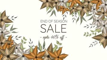 Floral Mega Savings Discounts Sale Off Shopping Background template vector