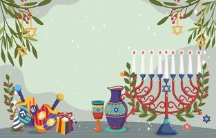 Jewish holiday Hanukkah Background vector