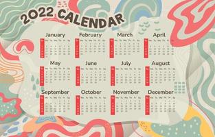 Fun 2022 Calender Template vector