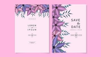 botanic wedding invite wild flowers Spring Luxury Floral ornament vector