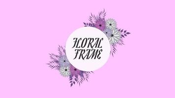 Luxury floral frame background vintage label women's day badge tag vector