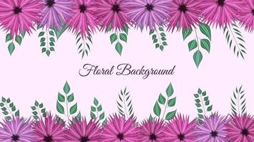 Charming abstract floral art template with flowers, nature element vector