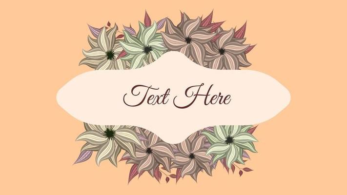 text flower Banner background Floral Flyer March 8, women's day frame