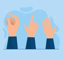 hands human gestures vector