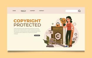 Copyright Landing Page Background vector