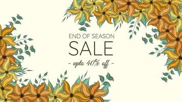 Floral Mega Savings Discounts Sale Off Shopping Background template vector