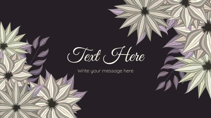 Charming abstract floral art template with flowers, nature element