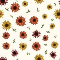 Seamless floral pattern of cute flowers for print on textile, fabric, vector