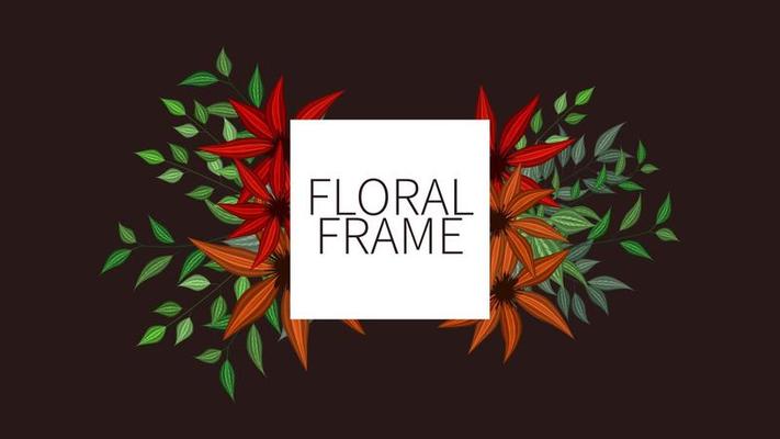 Luxurious colorful floral frames background label sale price invites