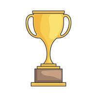 golden trophy cup vector