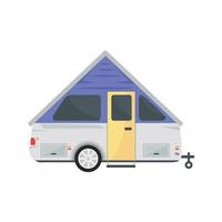 triangle camping trailer vector