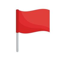 red flag waving vector