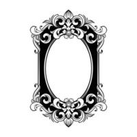 Gorgeous baroque frame with blank space vector