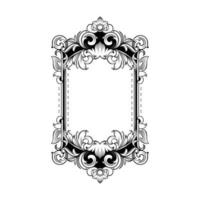 Gorgeous baroque frame with blank space vector