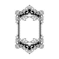 Gorgeous baroque frame with blank space vector