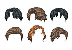 Set of Variety man hairstyles vector