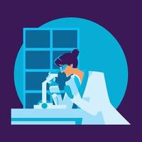 Woman Scientist in Laboratory Concept vector