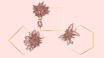 floral ornament design - invitation or greeting card for wedding decor vector