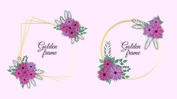 floral ornament design - invitation or greeting card for wedding decor vector