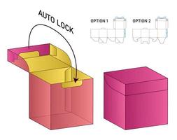 Box packaging die cut template design. 3d mock-up vector