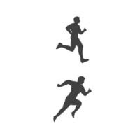 sport run silhouette vector icon illustration