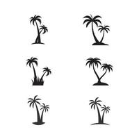 Palm tree summer logo template vector