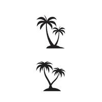 plantilla de logotipo de verano de palmera vector