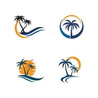 Ilustración de diseño de icono de vector de playa de verano