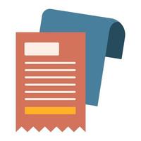 Flat icon of invoices and documents vector