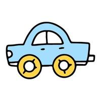 lindo icono de carro de juguete para niños vector