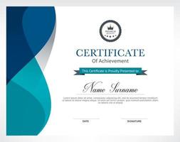 Vector certificate design template