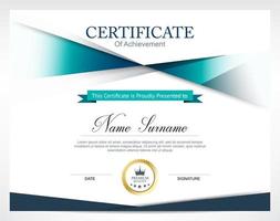 Vector certificate design template