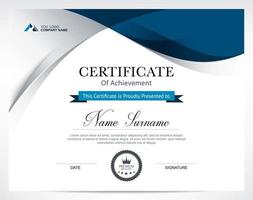 plantilla de diseño de certificado de vector