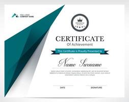 Vector certificate design template