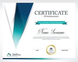 Vector certificate design template