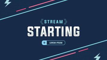 stream starting blue and pink theme. geometric vector illustration