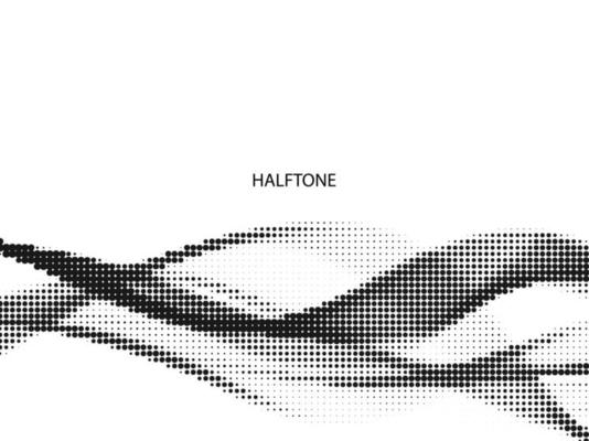 black and white halftone stylish motion pattern background