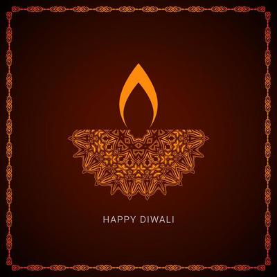 beautiful indian diwali festival greeting design