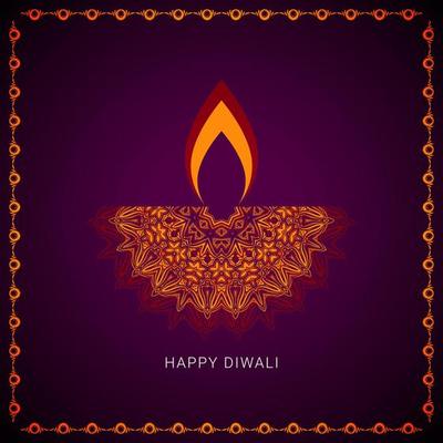 beautiful hindu festival of diwali vector background