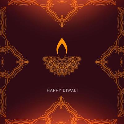 beautiful hindu festival of diwali vector background