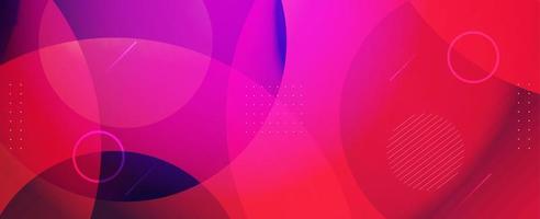 Abstract red and pink geometric moving circle pattern background vector