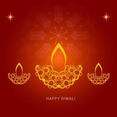 beautiful hindu festival of diwali vector background